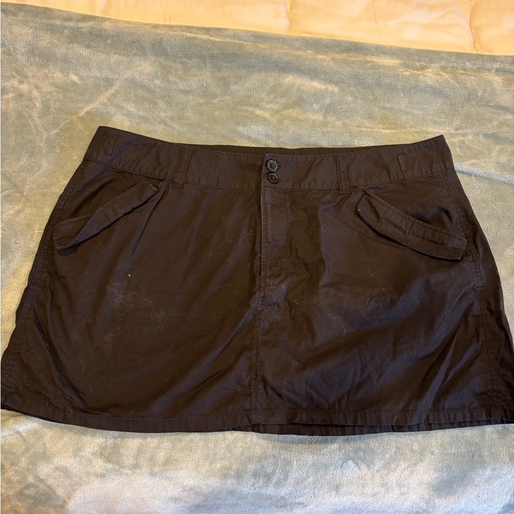 Black Utility Mini Skirt with Pockets